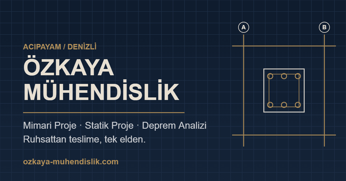 Özkaya Mühendislik — Acıpayam Denizli mimari ve statik proje ofisi